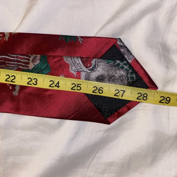 Holiday Traditions Snowman Deep Red Tie - Picture 5 of 5